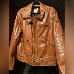 Free People Josie Vegan leather moto jacket